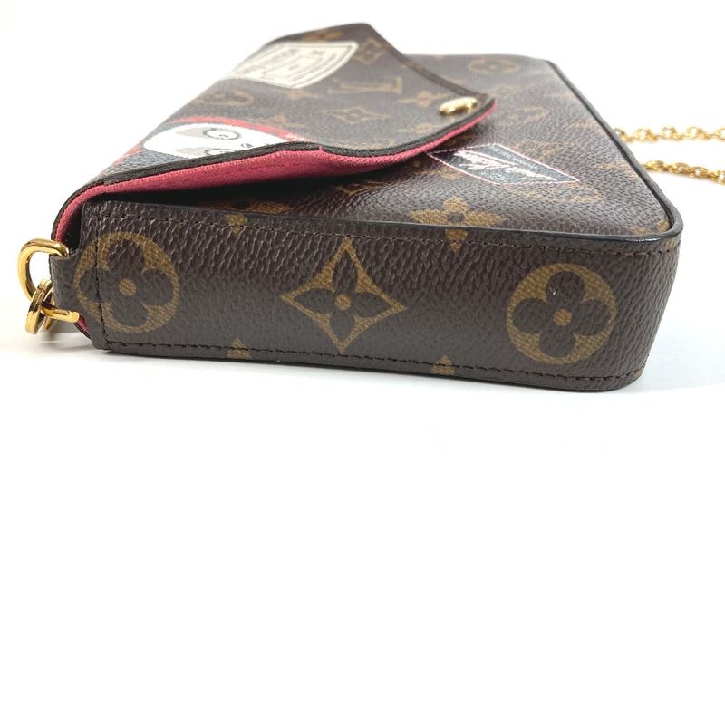 Louis Vuitton Shoulder Bag Pochette Felicie Monogram Canvas Brown