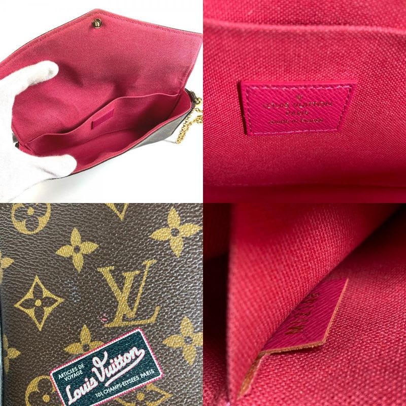 Louis Vuitton Shoulder Bag Pochette Felicie Monogram Canvas Brown