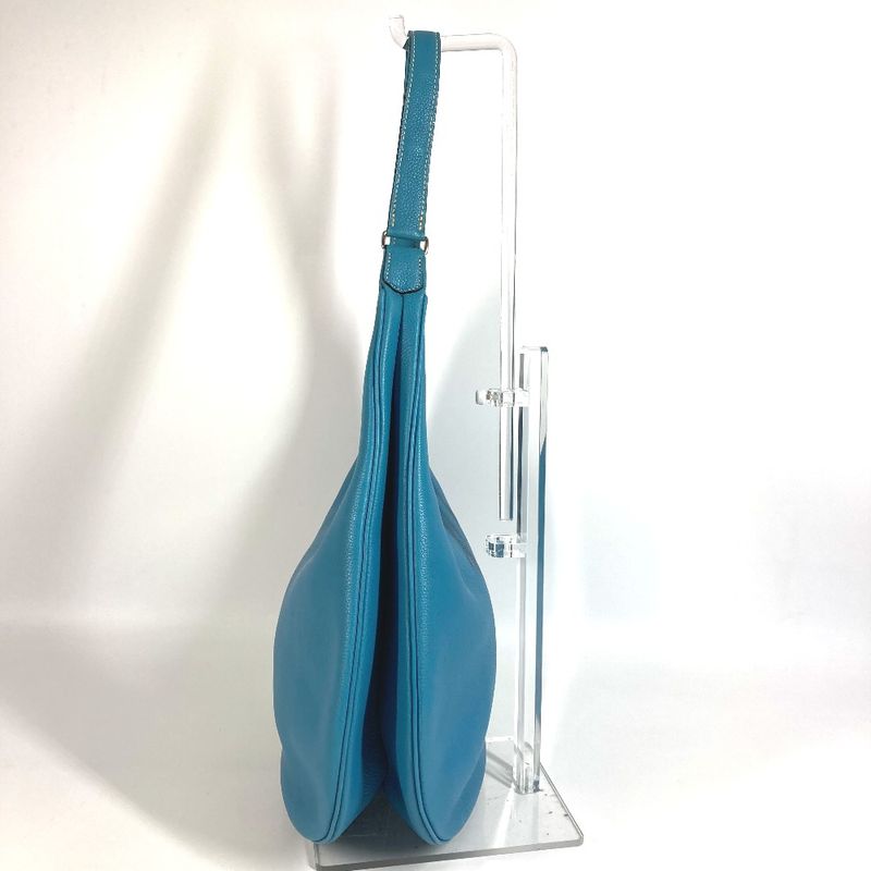 Hermes Shoulder Bag Gao Leather Blue Jean Blue