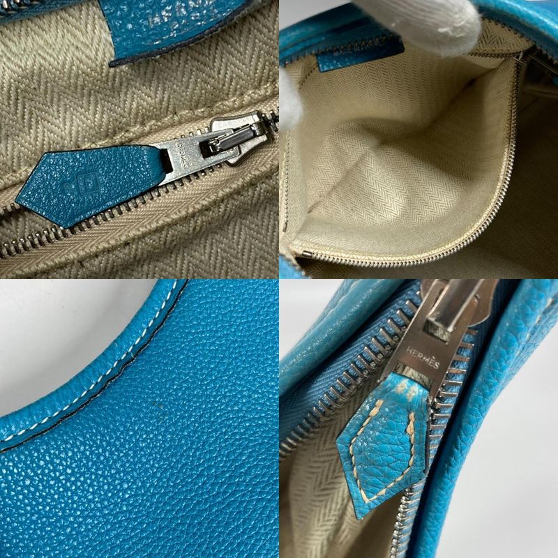 Hermes Shoulder Bag Gao Leather Blue Jean Blue