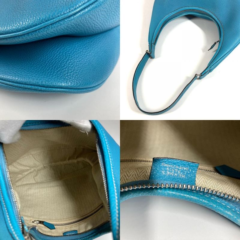 Hermes Shoulder Bag Gao Leather Blue Jean Blue