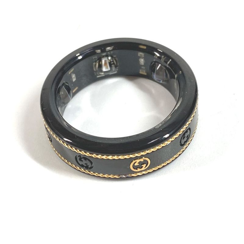 Gucci Ring ・ring Smart Ring Interlocking G Titanium Black