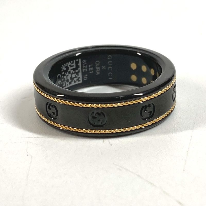 Gucci Ring ・ring Smart Ring Interlocking G Titanium Black