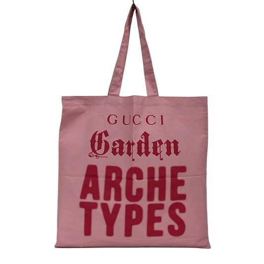 Gucci Tote Bag Garden Archetype Pink X Red Cotton