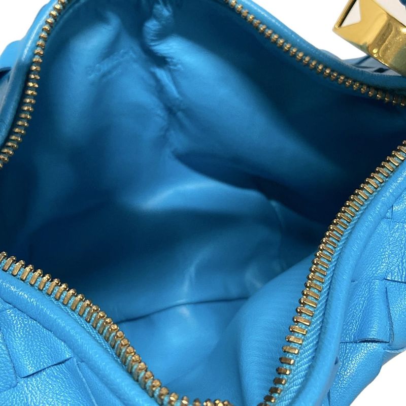 Bottega Veneta Handbag Mini The Jodie Blue Leather