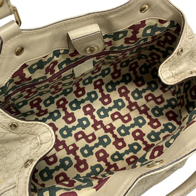 Gucci Handbag Sookieguccissima Line 211944 Ivory Leather