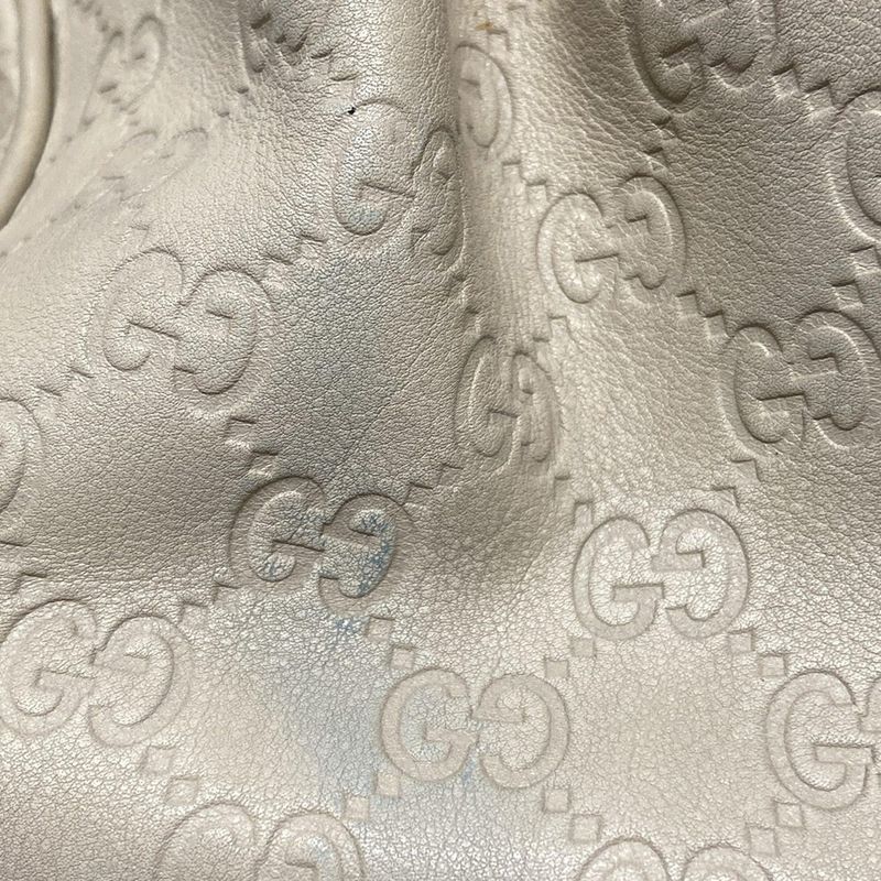 Gucci Handbag Sookieguccissima Line 211944 Ivory Leather