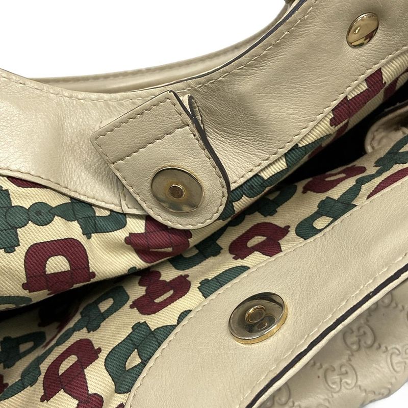 Gucci Handbag Sookieguccissima Line 211944 Ivory Leather