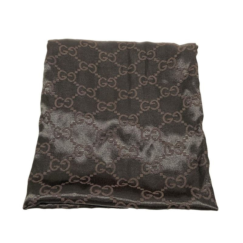 Gucci Shoulder Bag GG Pattern 13812 Beige X Dark Brown Leather