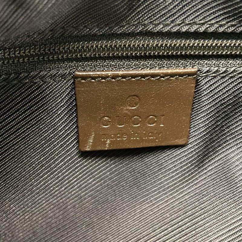 Gucci Shoulder Bag GG Pattern 13812 Beige X Dark Brown Leather