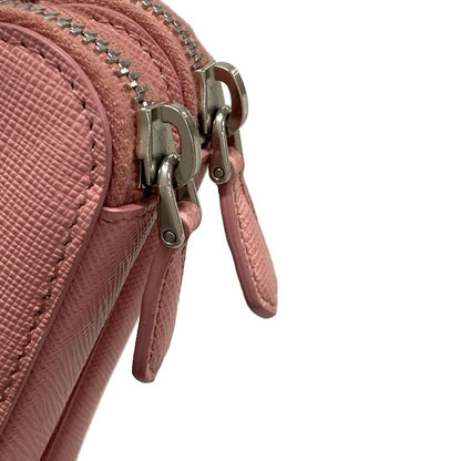 Prada Handbag Triangle Mini Pouch 1nr015 Petalo (pink) Chain Handle Re-nylon