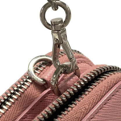 Prada Handbag Triangle Mini Pouch 1nr015 Petalo (pink) Chain Handle Re-nylon