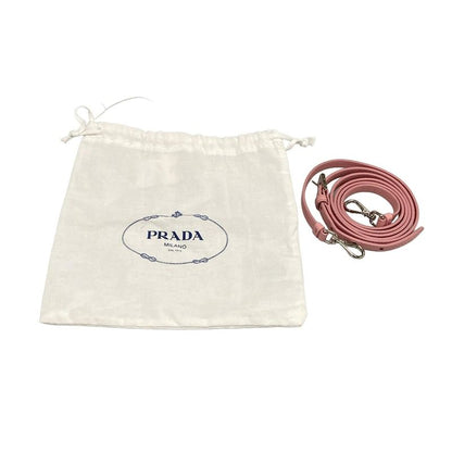 Prada Handbag Triangle Mini Pouch 1nr015 Petalo (pink) Chain Handle Re-nylon