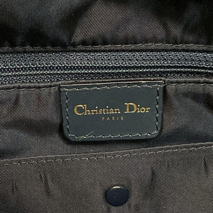 DIOR Christian Dior Handbag Double Saddle Bag Trotter Navy X Ivory Leather