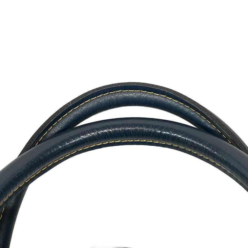 DIOR Christian Dior Handbag Double Saddle Bag Trotter Navy X Ivory Leather