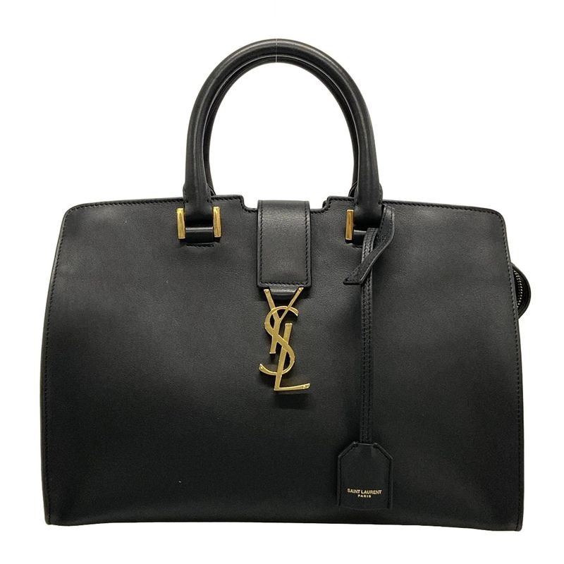 Saint Laurent Paris Handbag Cabas Bag Small 424869 Black Leather