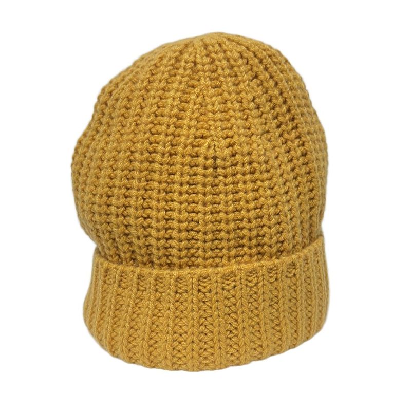 Louis Vuitton Knit Hat - M76049 Dark Yellow Leather Patch Cashmere