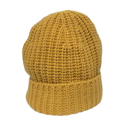 Louis Vuitton Knit Hat - M76049 Dark Yellow Leather Patch Cashmere