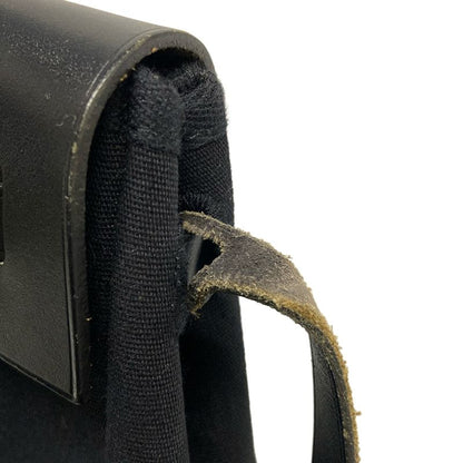 Hermes Shoulder Bag Herbag Her Bag TPM Black Silver Hardware Leather