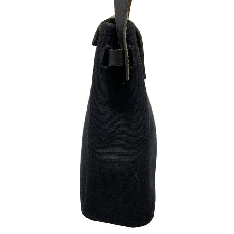 Hermes Shoulder Bag Herbag Her Bag TPM Black Silver Hardware Leather