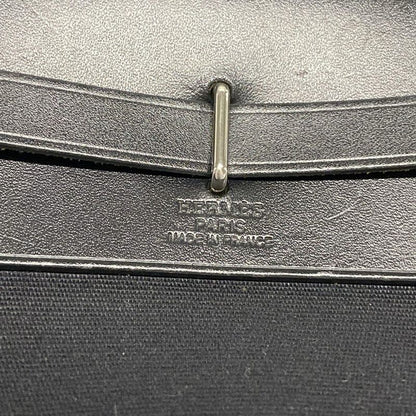 Hermes Shoulder Bag Herbag Her Bag TPM Black Silver Hardware Leather