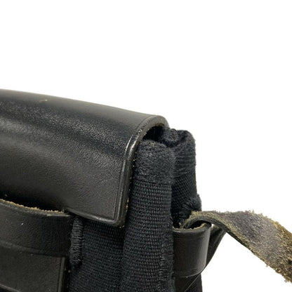 Hermes Shoulder Bag Herbag Her Bag TPM Black Silver Hardware Leather