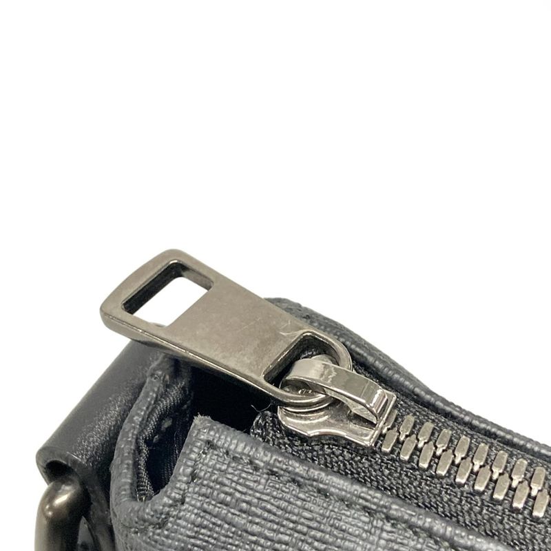 Gucci Shoulder Bag GG Supreme 387514 Dark Gray X Light Gray X Black Leather