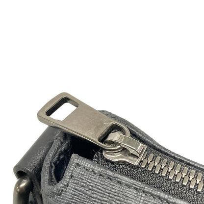 Gucci Shoulder Bag GG Supreme 387514 Dark Gray X Light Gray X Black Leather