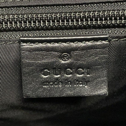 Gucci Shoulder Bag GG Supreme 387514 Dark Gray X Light Gray X Black Leather