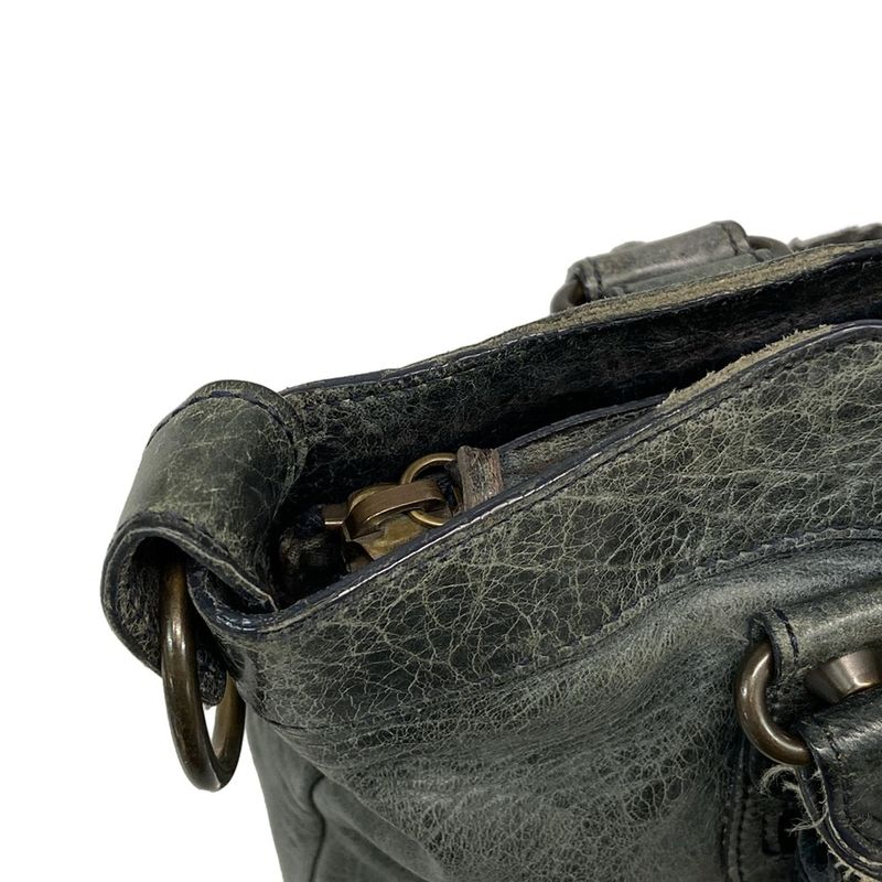 Balenciaga Handbag The First 103208 Green Leather