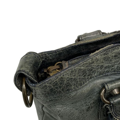 Balenciaga Handbag The First 103208 Green Leather