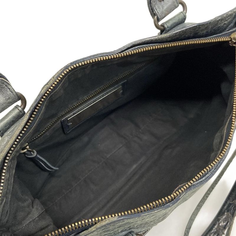 Balenciaga Handbag The First 103208 Green Leather