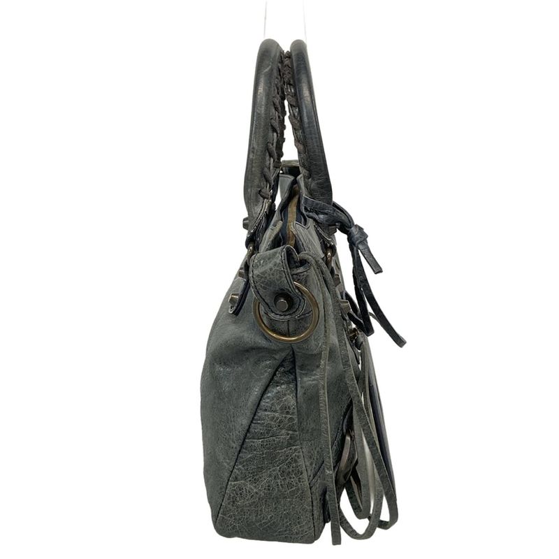 Balenciaga Handbag The First 103208 Green Leather