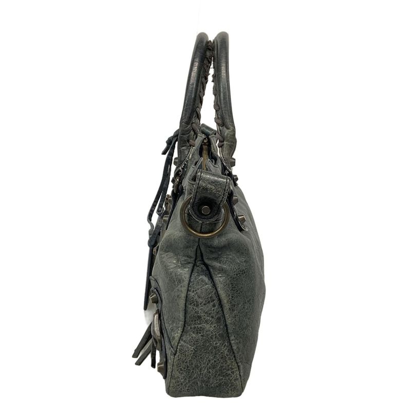 Balenciaga Handbag The First 103208 Green Leather