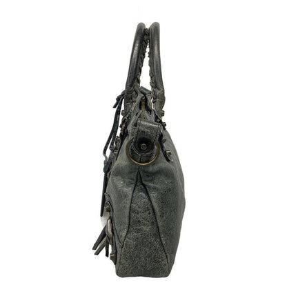 Balenciaga Handbag The First 103208 Green Leather