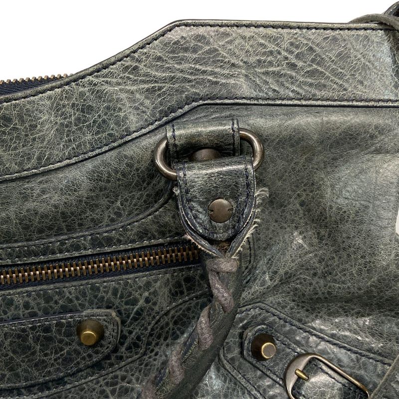 Balenciaga Handbag The First 103208 Green Leather