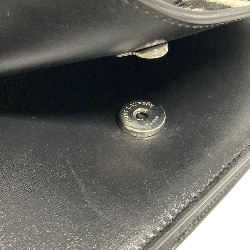 Saint Laurent Paris Shoulder Bag Spontini Satchel Small 512853 Black X Ivory