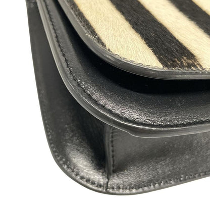 Saint Laurent Paris Shoulder Bag Spontini Satchel Small 512853 Black X Ivory