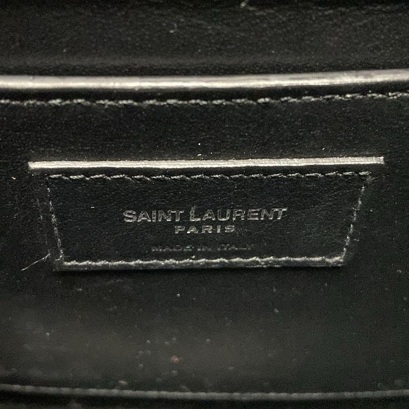 Saint Laurent Paris Shoulder Bag Spontini Satchel Small 512853 Black X Ivory
