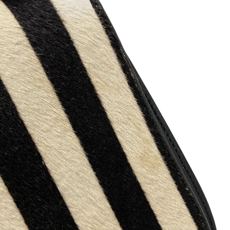 Saint Laurent Paris Shoulder Bag Spontini Satchel Small 512853 Black X Ivory