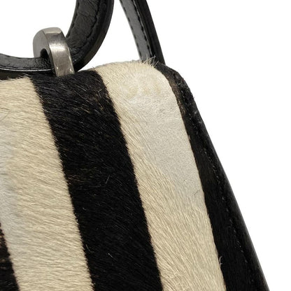 Saint Laurent Paris Shoulder Bag Spontini Satchel Small 512853 Black X Ivory