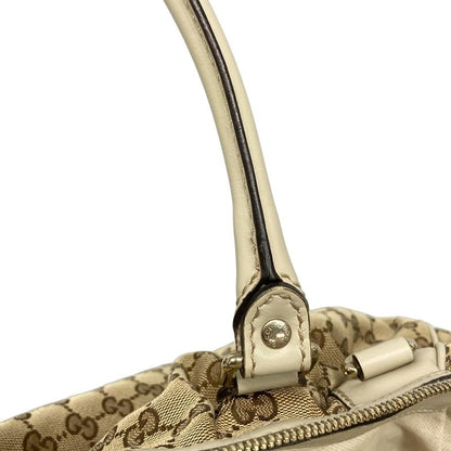 Gucci Handbag Sookie GG Pattern 223974 Dark Brown X Beige X Ivory Leather