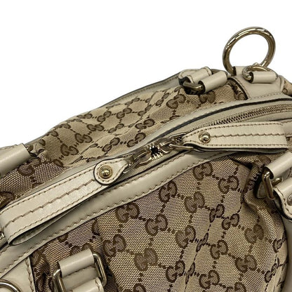 Gucci Handbag Sookie GG Pattern 223974 Dark Brown X Beige X Ivory Leather