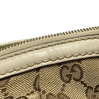 Gucci Handbag Sookie GG Pattern 223974 Dark Brown X Beige X Ivory Leather