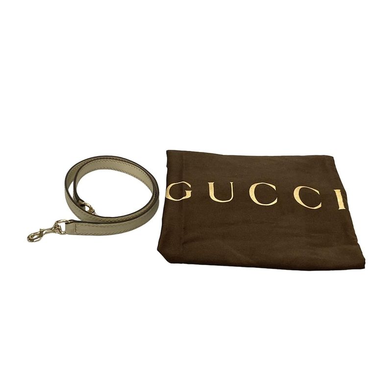 Gucci Handbag Sookie GG Pattern 223974 Dark Brown X Beige X Ivory Leather