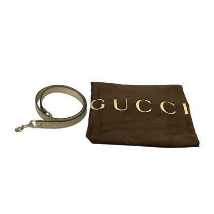 Gucci Handbag Sookie GG Pattern 223974 Dark Brown X Beige X Ivory Leather