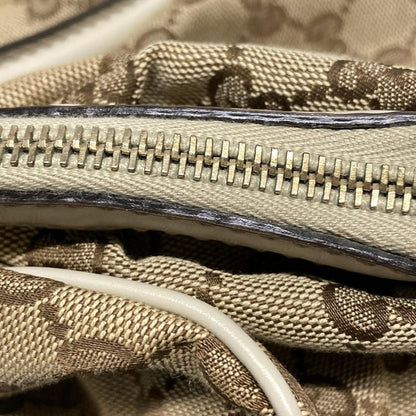 Gucci Handbag Sookie GG Pattern 223974 Dark Brown X Beige X Ivory Leather