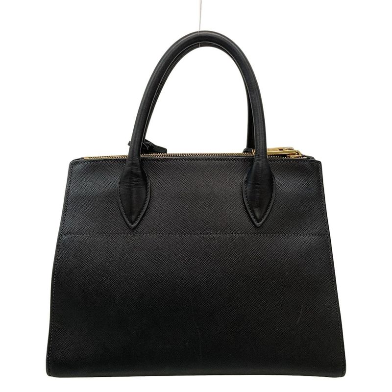 Prada Tote Bag Galleria Small Bag Black X Red Paradigm Leather