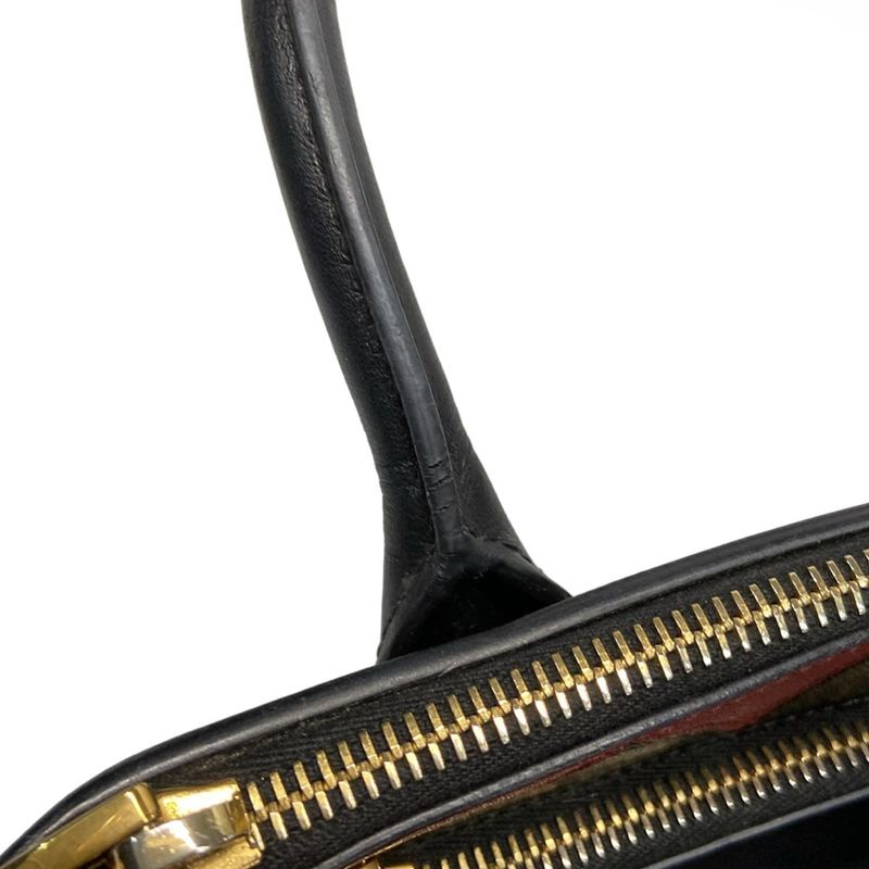 Prada Tote Bag Galleria Small Bag Black X Red Paradigm Leather