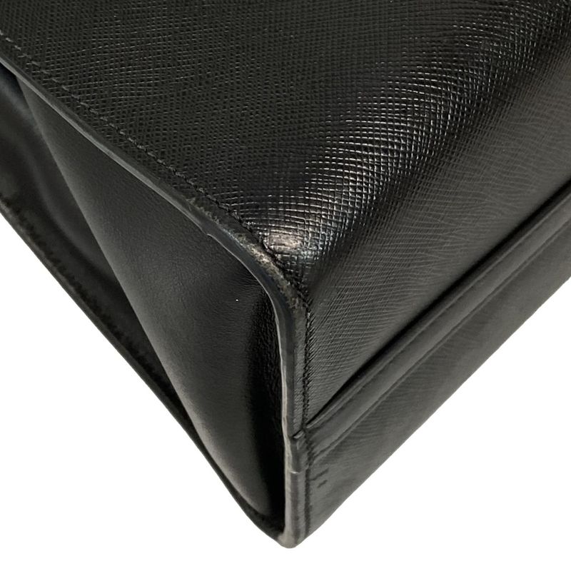 Prada Tote Bag Galleria Small Bag Black X Red Paradigm Leather